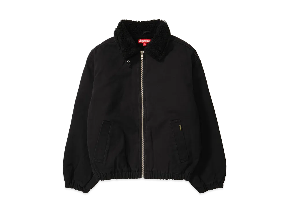 Supreme Faux Shearling Lined Bomber Jacket "Black"