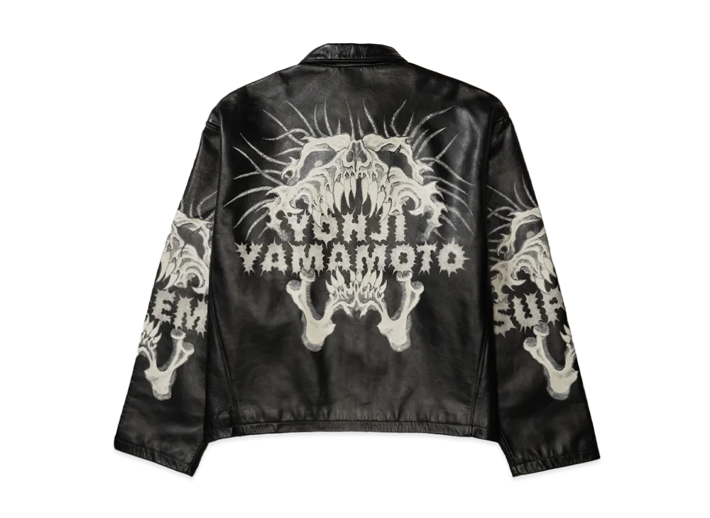 シュプリーム x ワイズバイヨウジヤマモト レザー ジャケット "ブラック"