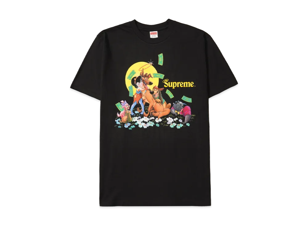 シュプリーム オール ドッグス ゴー トゥ ヘブン Tシャツ "ブラック"