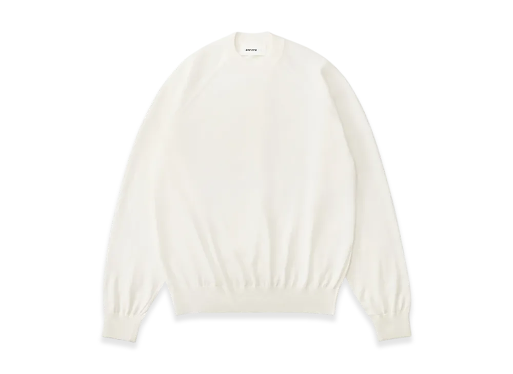 everyone High Gauge Knit Sweater "White"