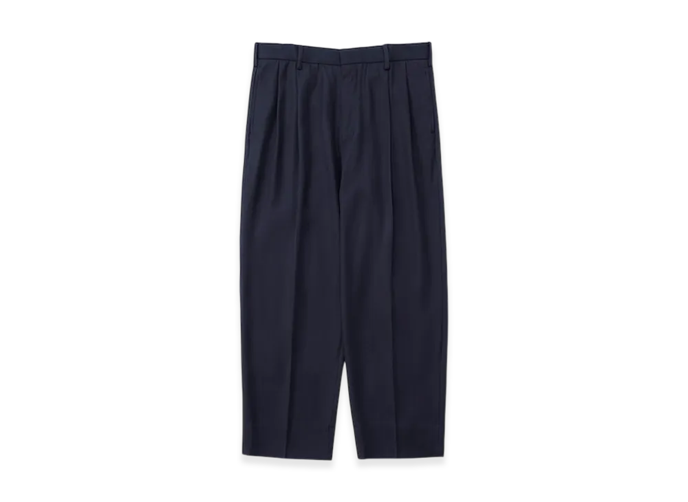 everyone Two Tuck Wide Twill Trouser "Navy"