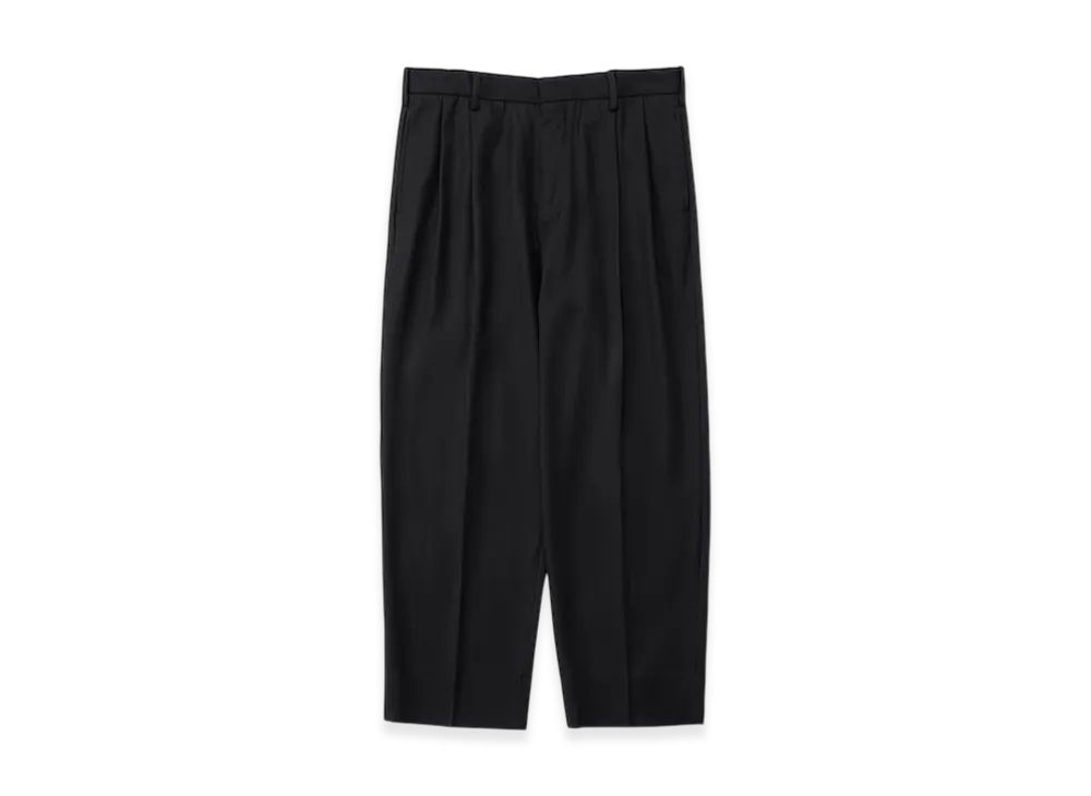 everyone Two Tuck Wide Twill Trouser "Black"