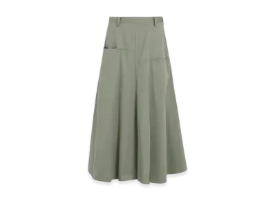 Y's Born Product Cotton Twill Front Panel Pocket Skirt "Khaki"