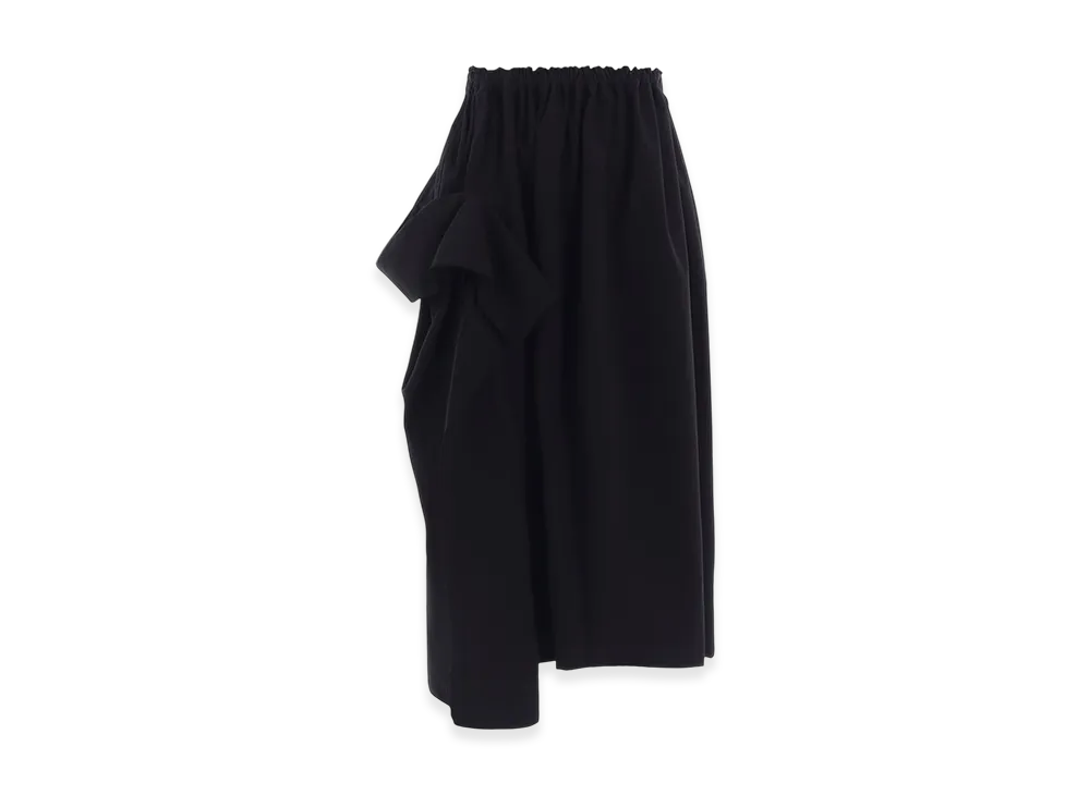 Y's Pe/ Tafta Gathered Skirt "Black"