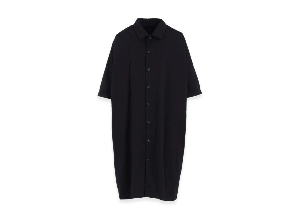 Y's Born Product Cotton Twill Half Sleeve Dress "Black"