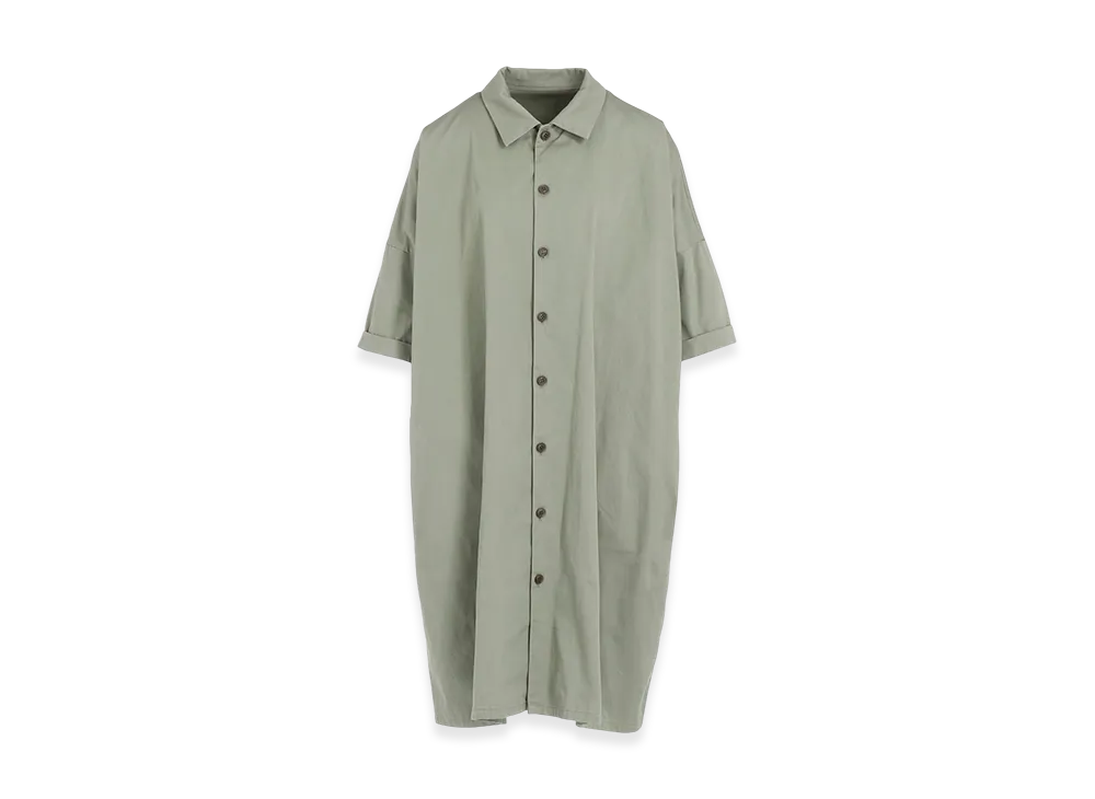 Y's Born Product Cotton Twill Half Sleeve Dress "Khaki"
