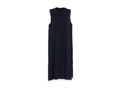 Y's Born Product Cotton Twill Long Dress "Navy"