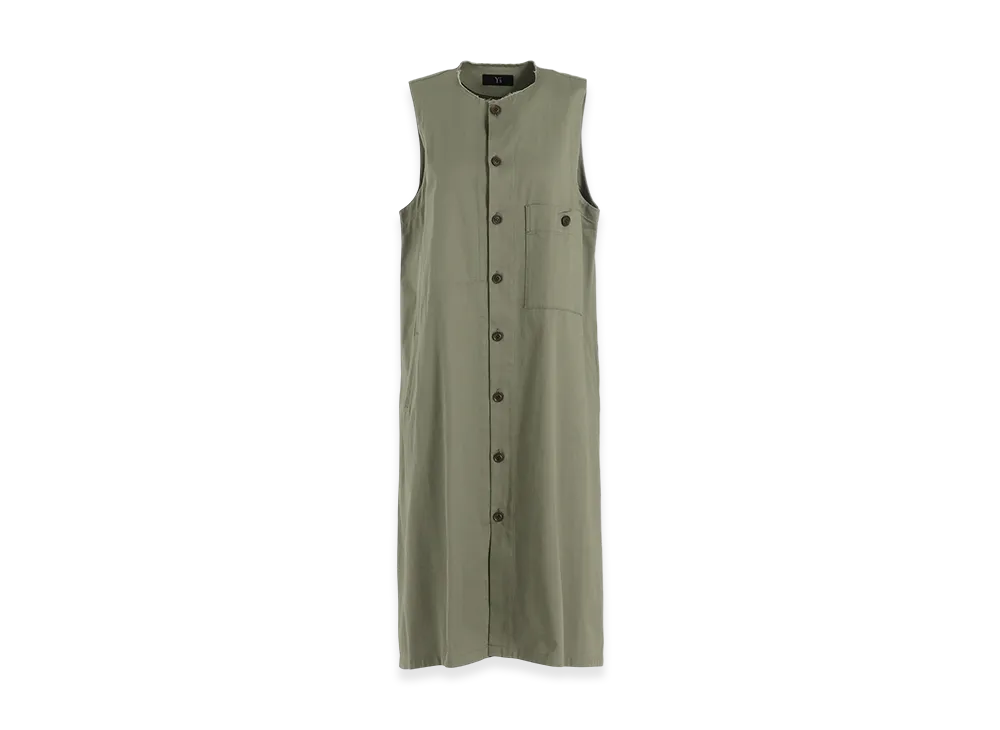 Y's Born Product Cotton Twill Long Dress "Khaki"