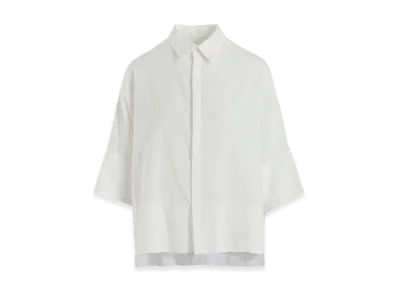 Y's Born Product Thin Cotton Twill Wide Cuffs Shirt "White"