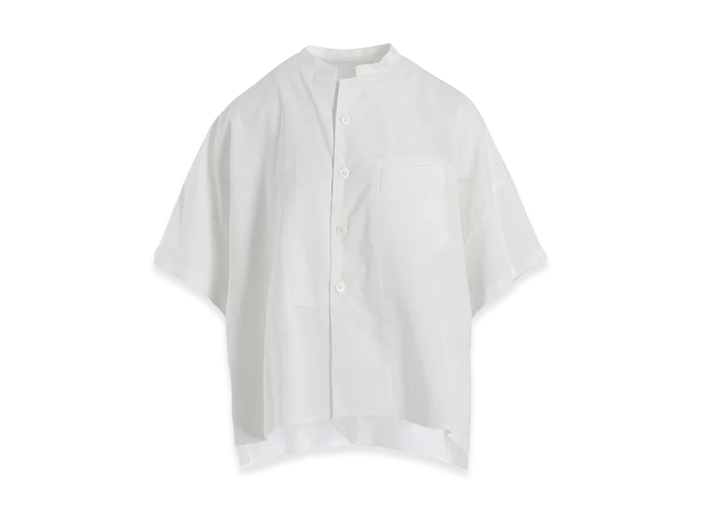 Y's Born Product Thin Cotton Twill Half Sleeve Box Shirt "White"