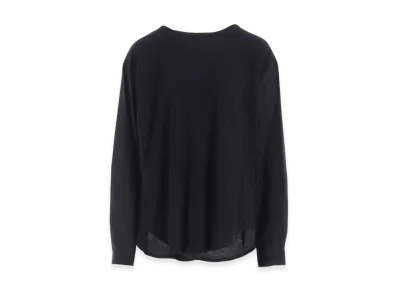 Y's Cotton Lawn Cut&Sewn Combination Pullover "Black"
