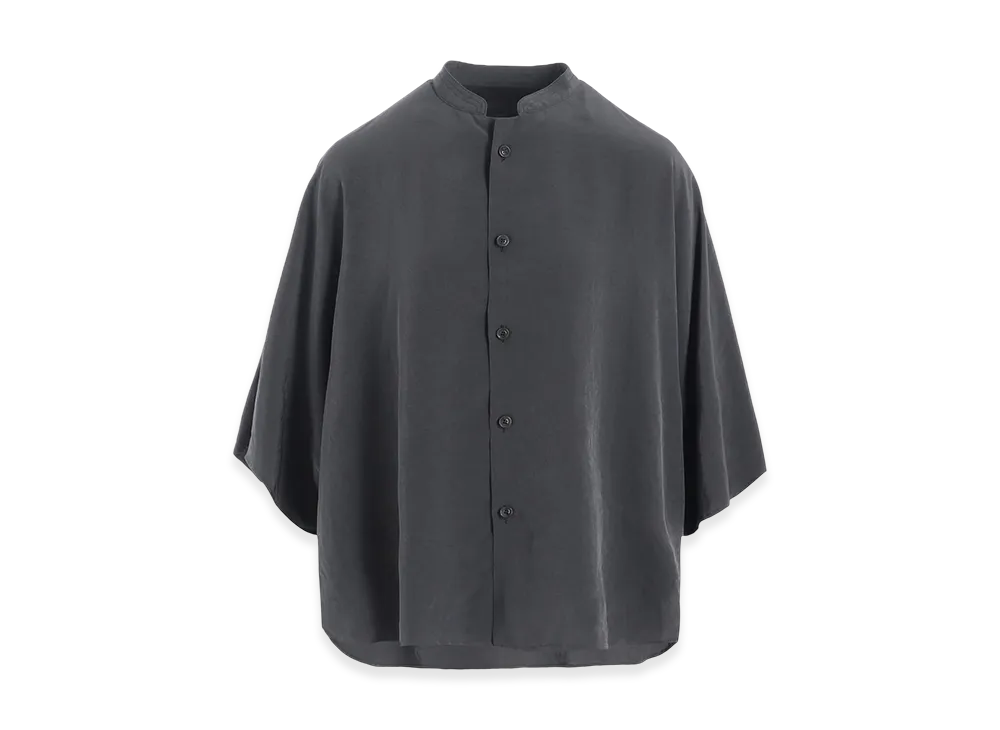 Y's Crepe De Chine Stand Cape Blouse "Khaki"
