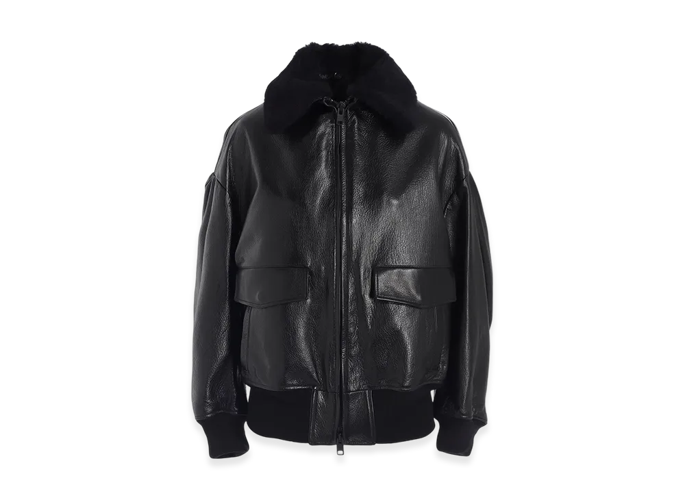 Y's Cow Leater Blouson "Black"