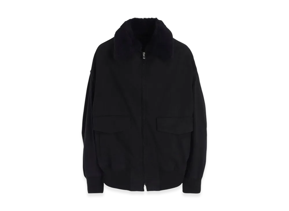 Y's Pigment-Dyed Twill Blouson "Black"