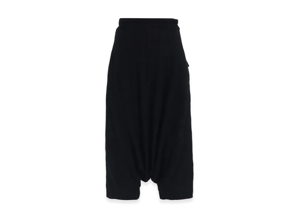 Y's Geometric Sheer JQ Pocket Sarouel Pants "Black"