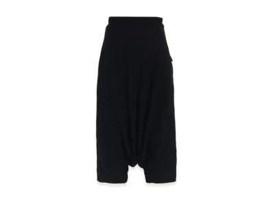 Y's Geometric Sheer JQ Pocket Sarouel Pants "Black"