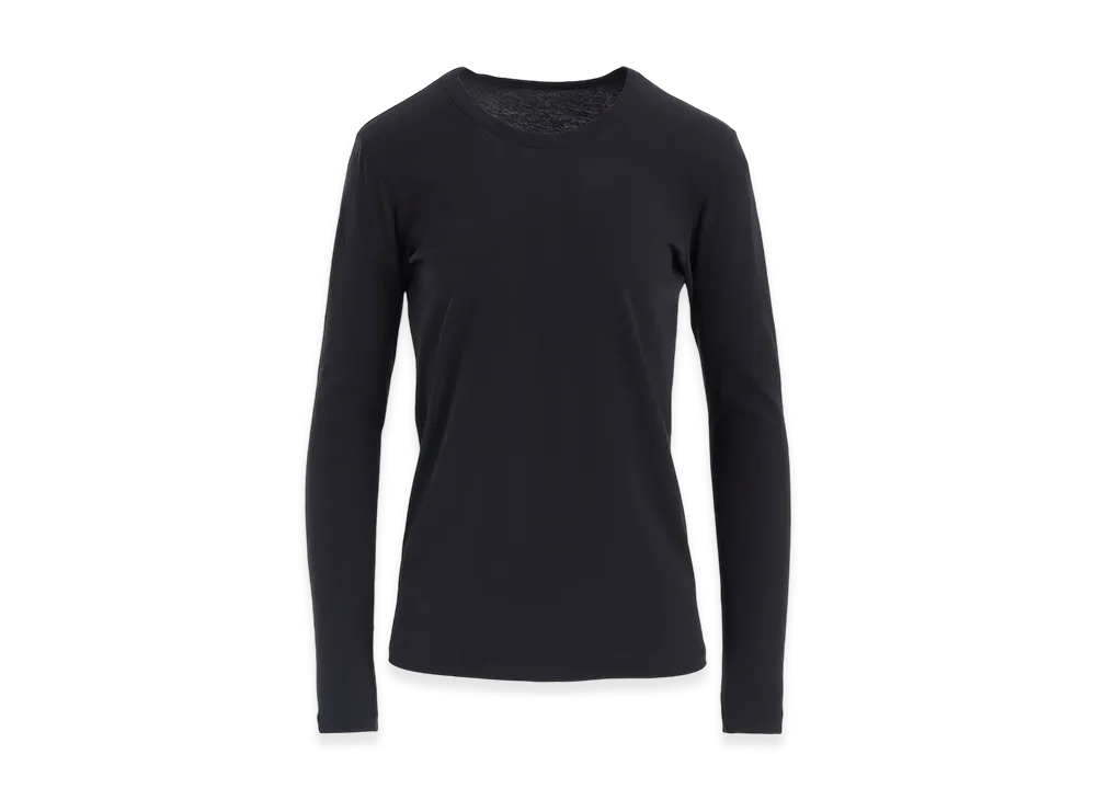 Y's Hard-Twisted Jersey Round Neck Long Sleeve T "Charcoal"