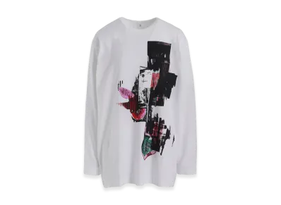 Y's Fruit Print Graphic Long Sleeve T "Off White"