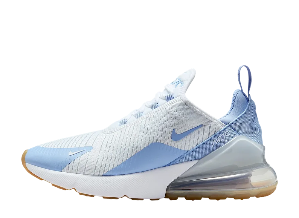 Nike Women's Air Max 270 "White/Blue Tint/Gum Light Brown/Aluminum"