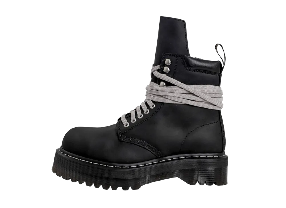 Rick Owens × Dr.Martens Quad Sole Steel Toe Boot "Black"