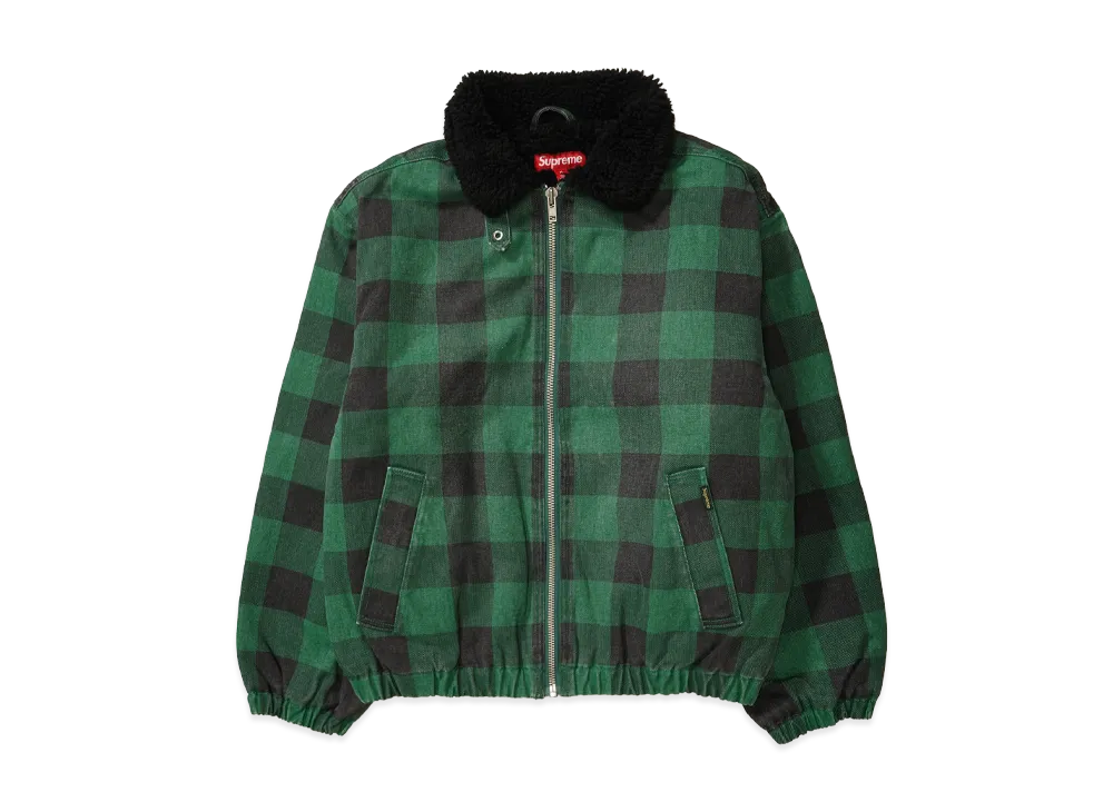 Supreme Faux Shearling Lined Bomber Jacket "Plaid"