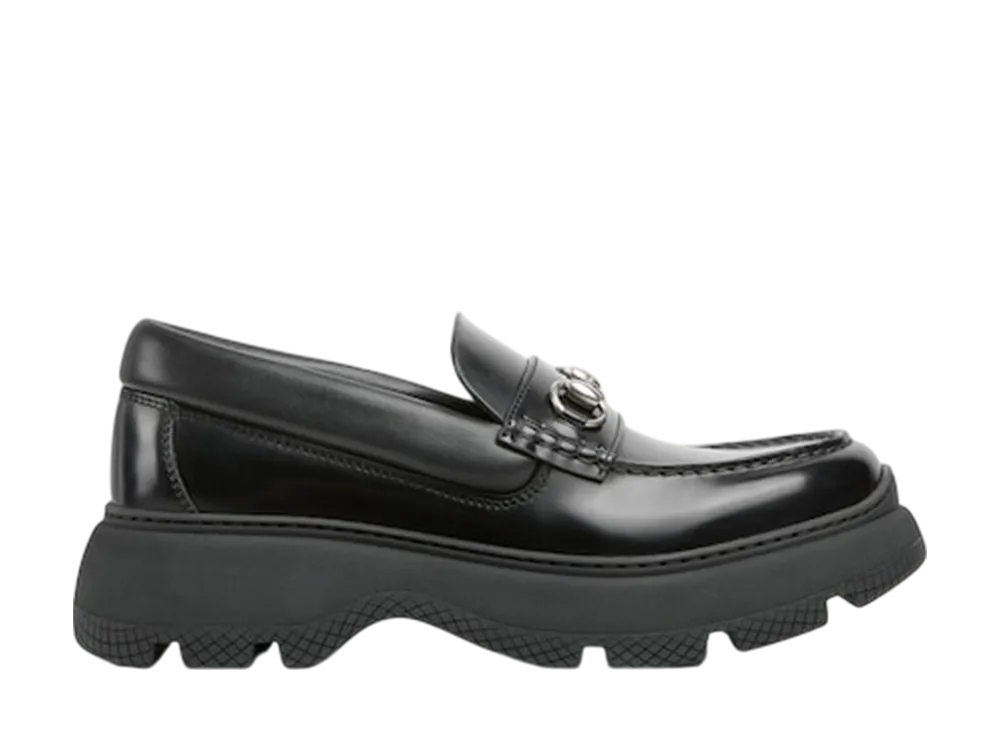 グッチ ホースビット付き ラグソール ローファー "ブラックシャイニーレザー"