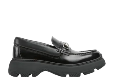GUCCI Lug Sole Loafer with Horsebit "Black Shiny Leather"