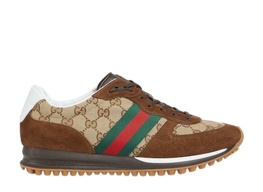 グッチ リモーション スニーカー "ベージュ/ダークブラウン/GGキャンバス"