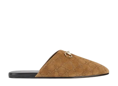 GUCCI Slipper with Horsebit "Brown Suede"