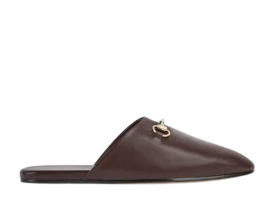 GUCCI Slipper with Horsebit "Dark Brown Leather"