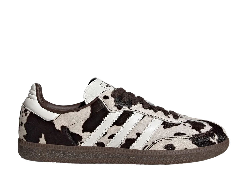 アディダスオリジナルス ウィメンズ サンバ OG "カウプリント/ダークブラウン/クラウドホワイト"