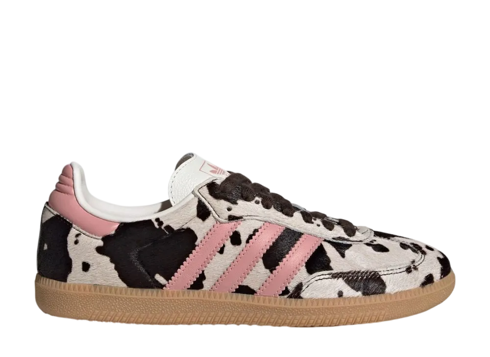 アディダスオリジナルス ウィメンズ サンバ OG "カウプリント/ダークブラウン/ワンダーモーブ"