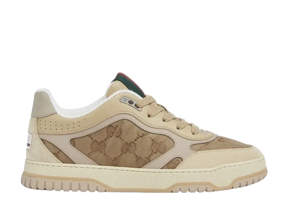 グッチ リウェブ スニーカー "ベージュ/ダークブラウン/GGナイロン"