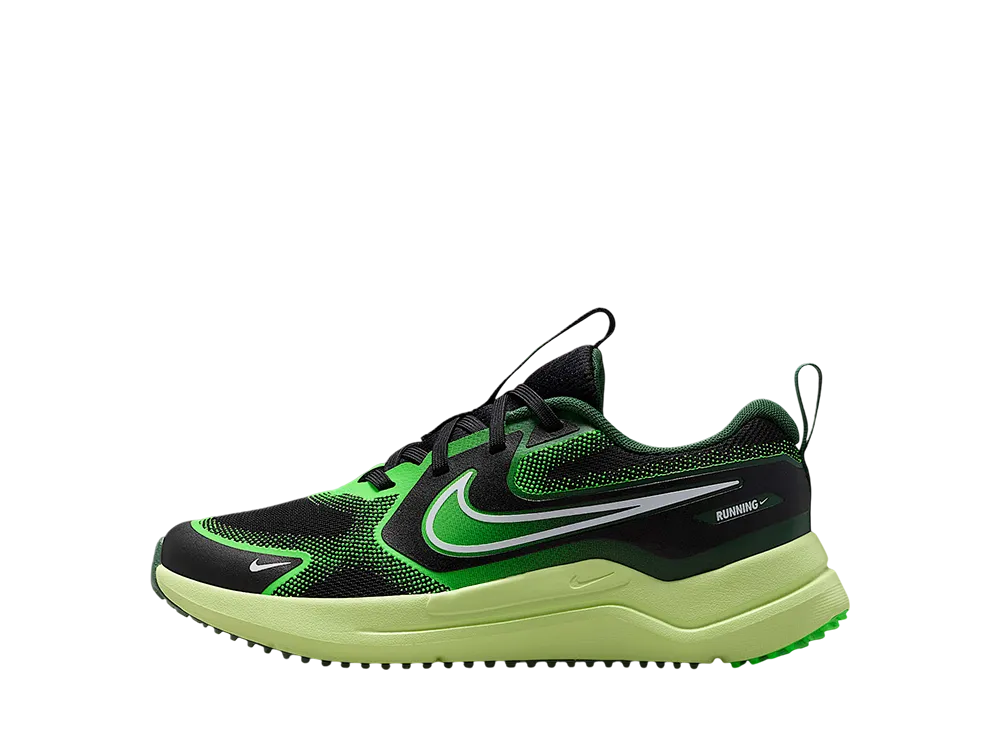 ナイキ GS コズミックランナー "ブラック/ライトリキッドライム/ファー/ホワイト" (キッズ)