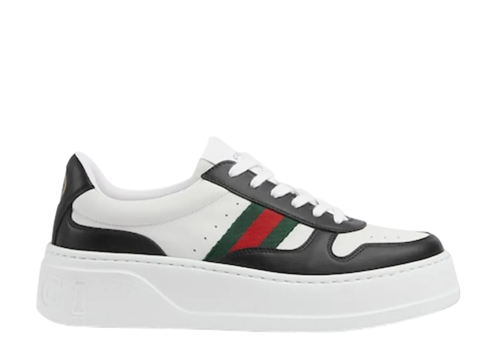 グッチ ウィメンズ チャンキー スニーカー "ブラック/ホワイトレザー"