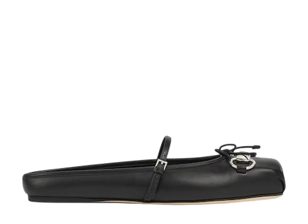 グッチ ウィメンズ ホースビット ミュール "ブラックレザー"