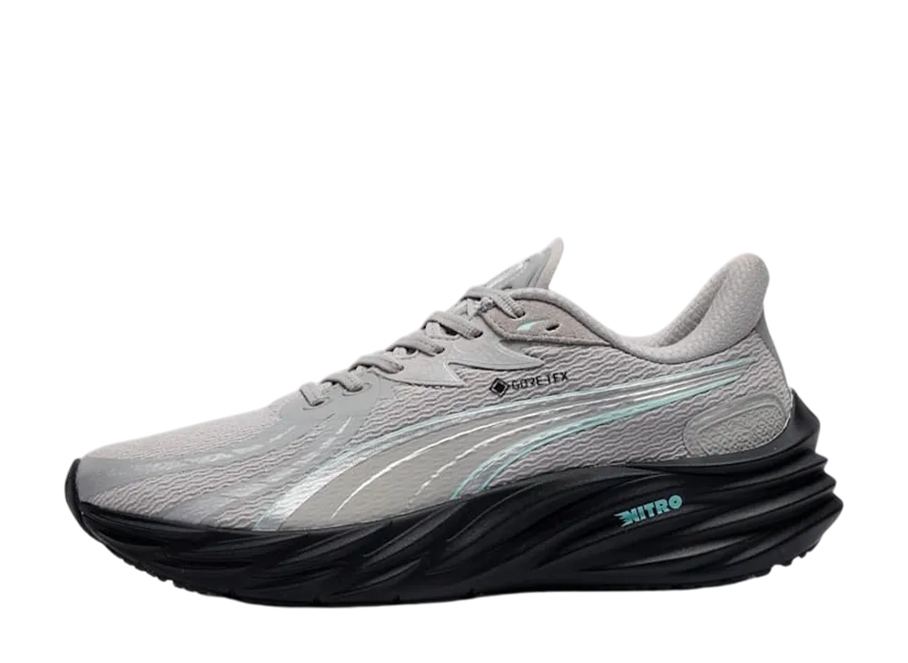 プーマ ヴェロシティ ニトロ4 ゴアテックス "グレーエコー/プーマブラック/ミントメルト"