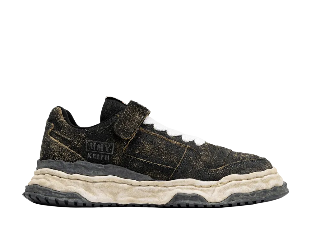 メゾンミハラヤスヒロ キース オリジナルソールヴィンテージ スエード ローカット スニーカー "ブラック" (A15FW713)