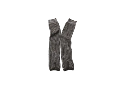 NICENESS H.Spencer Harris Knit Leg Gaiters "Gray/Off White"