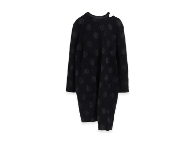 Y's Polka Dot JQ Left Side Slided Long T "Grey"