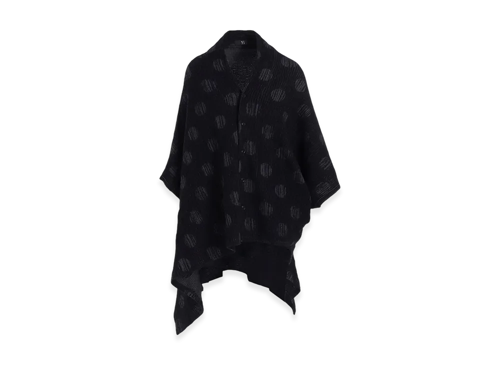 Y's Polka Dot JQ Asymmetric Cardigan "Grey"