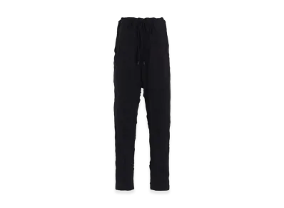 Y's Wrinkle-Effect Tapered Pants "Black"