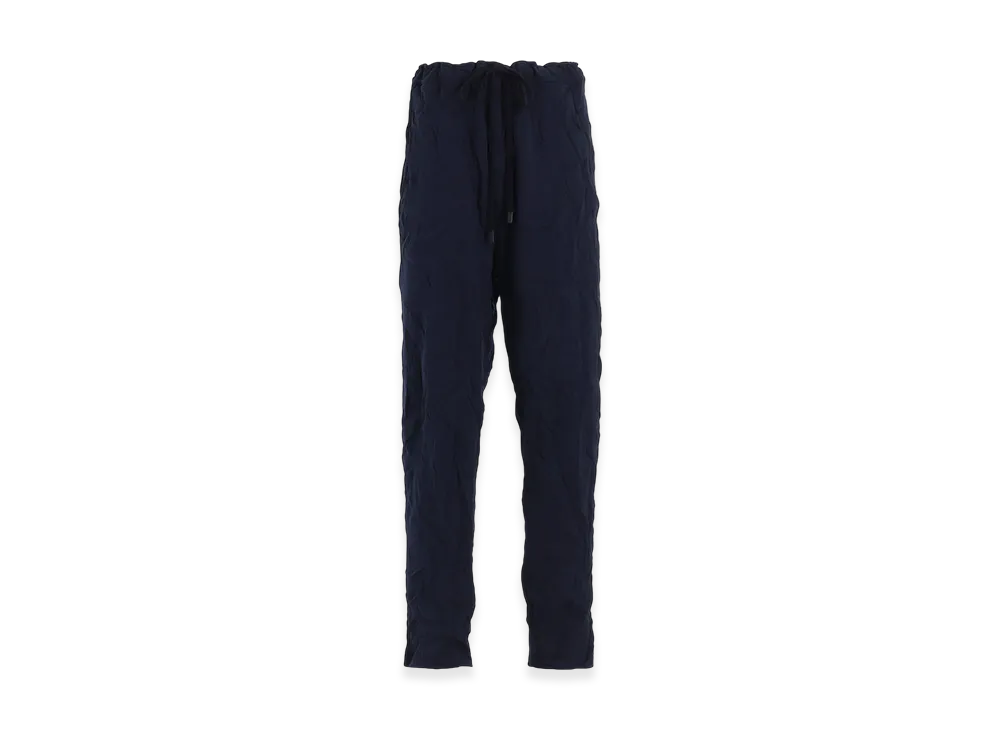 Y's Wrinkle-Effect Tapered Pants "Navy"