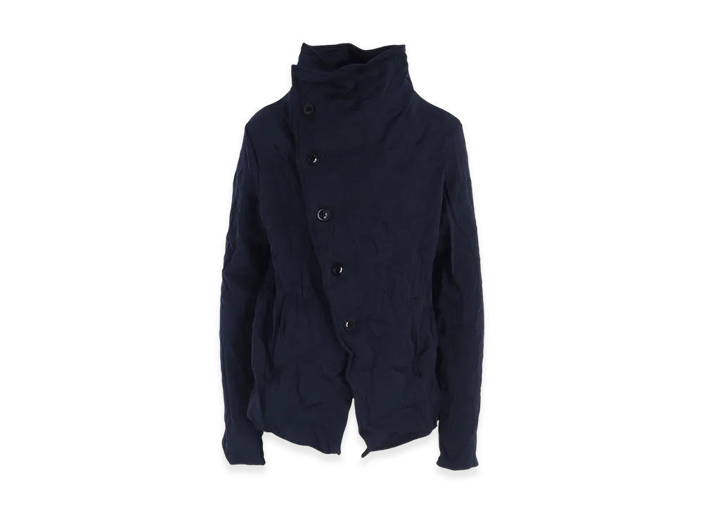 Y's Wrinkle-Effect Asymmetric Jacket "Navy"