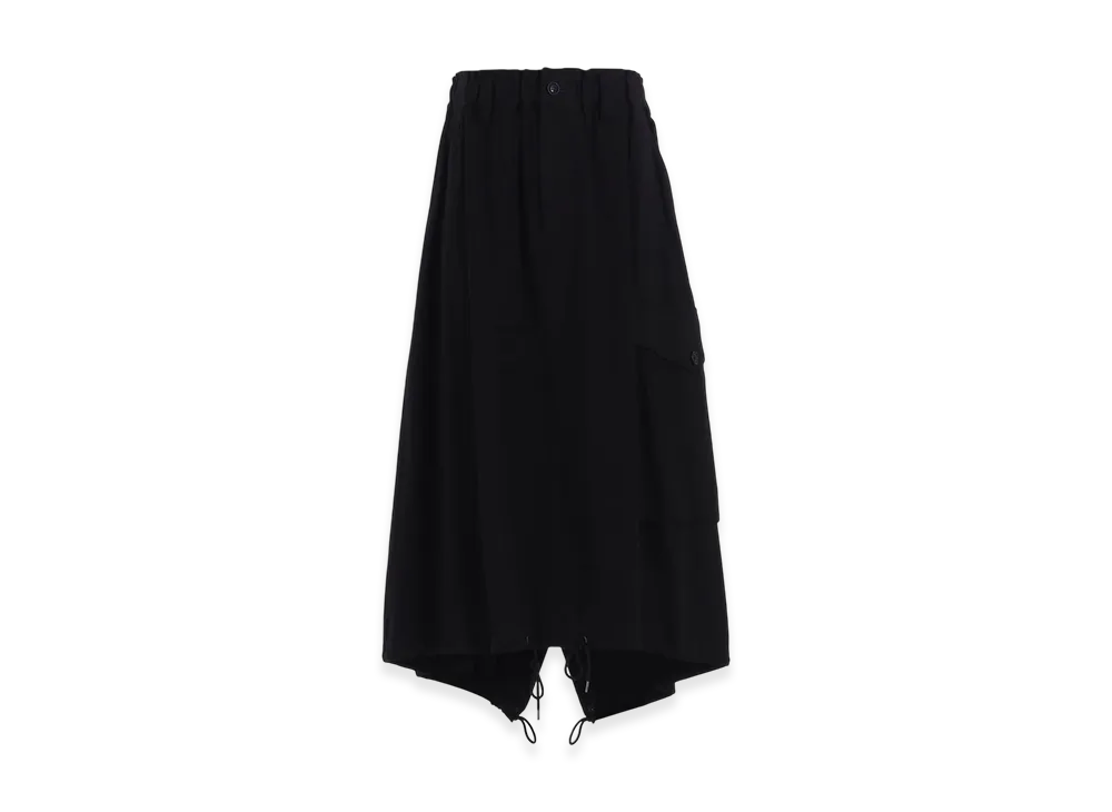 Y's C/Ry Gabardine Fish Tail Skirt "Black"