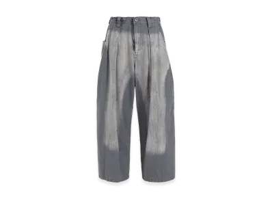 Y's Spotted Denim Front Big Pocket Pants "Grey"