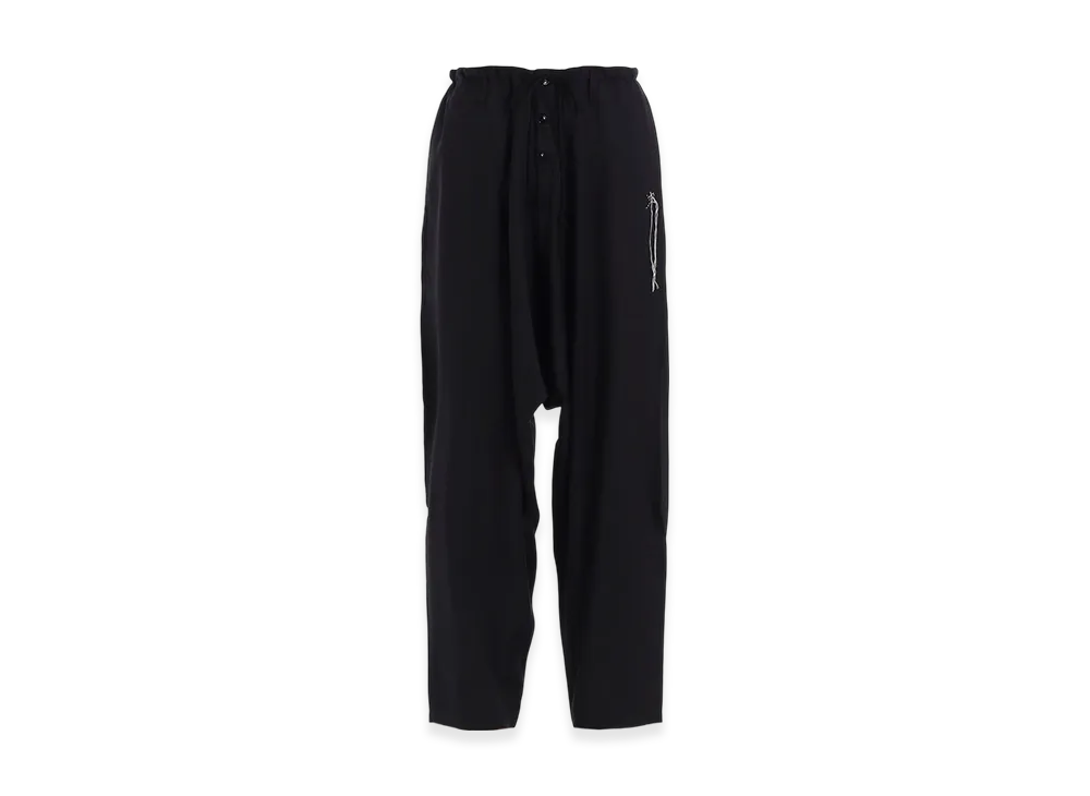 Y's Stitch Sarouel With Waist String "Black"