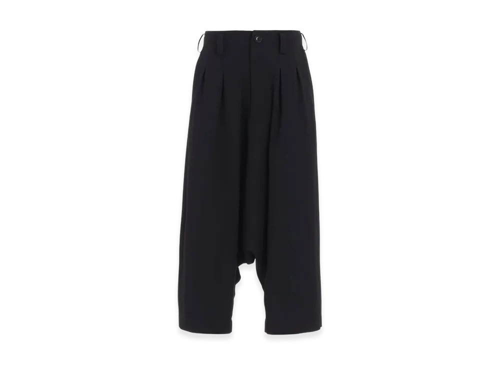 Y's Wool Gabardine 2Tuck Sarouel Pants "Black"