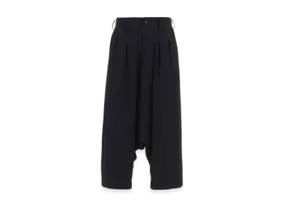 Y's Wool Gabardine 2Tuck Sarouel Pants "Black"