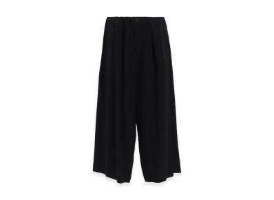 Y's Ta/Pe Crepe De Chine Front Tuck Wide Pants "Black"